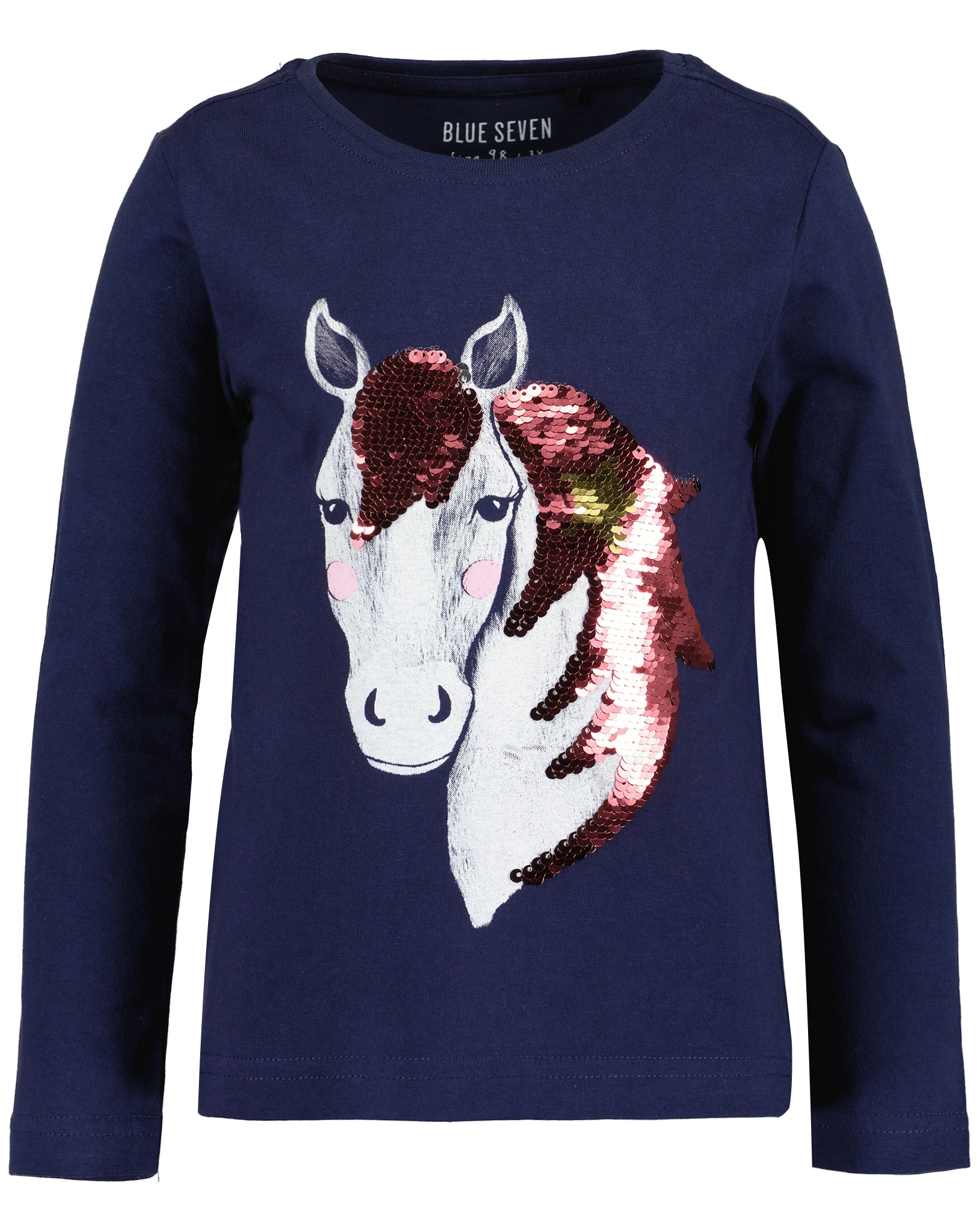 Langarmshirt BLUSH mit Pailletten in ultramarin