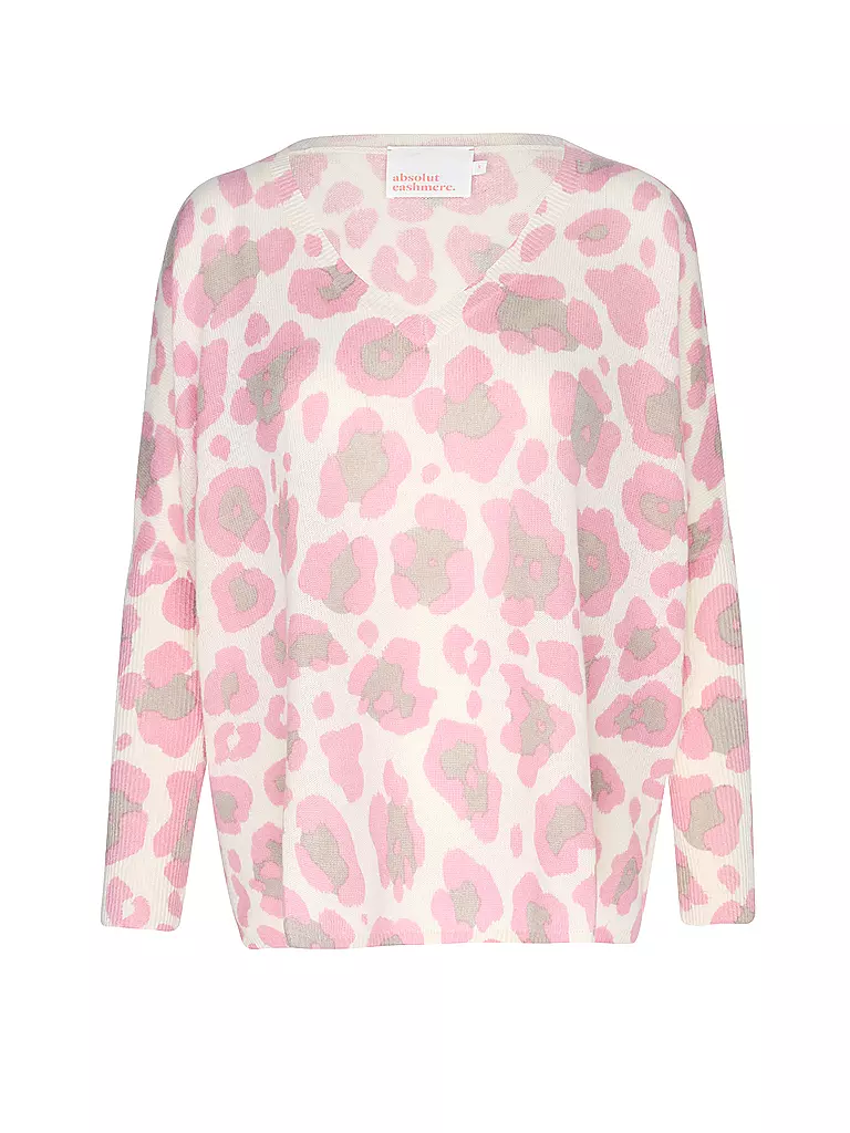ABSOLUT Kaschmirpullover CAMILLE PRINT rosa