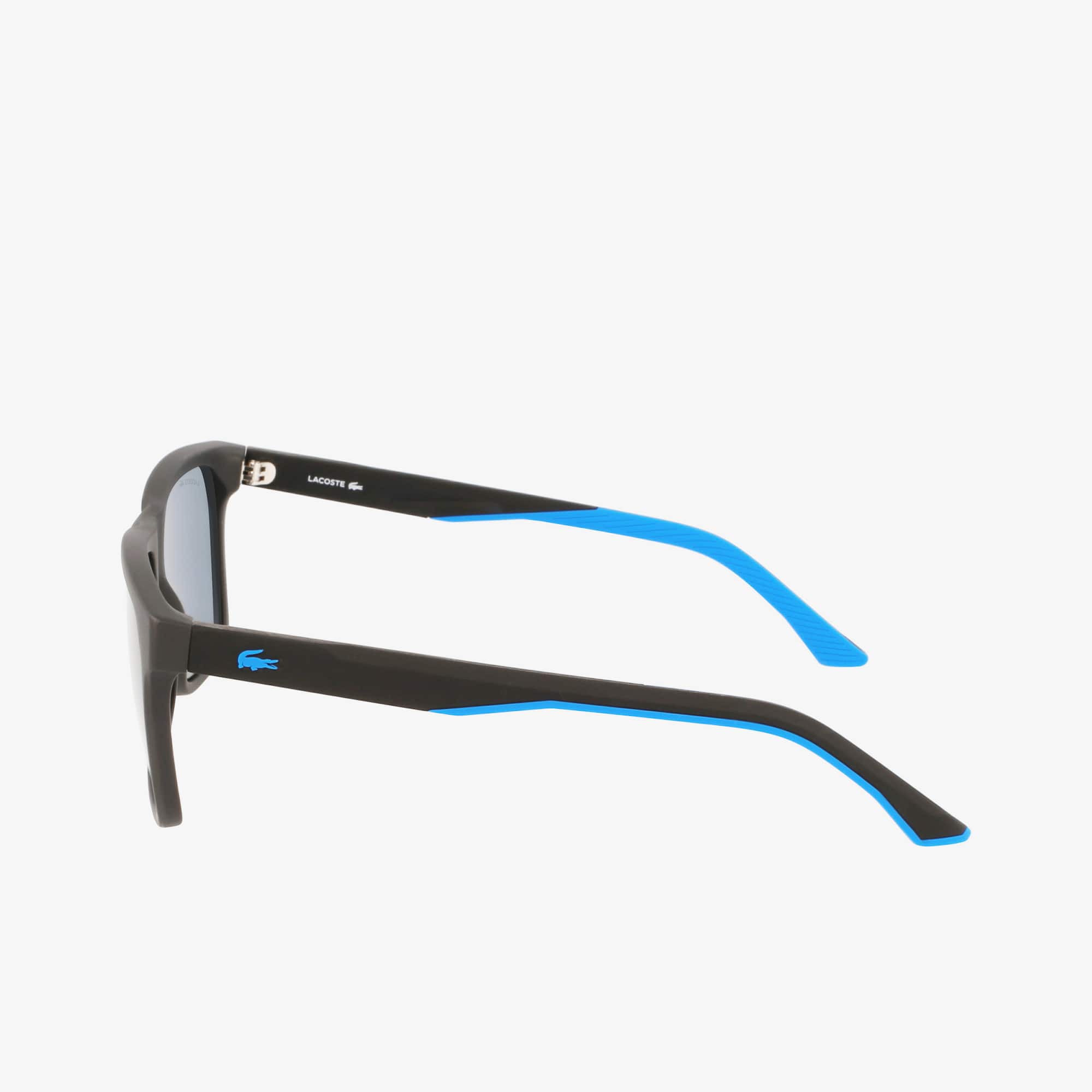 Lunettes de soleil Homme rectangulaires Rubber Croc Lunettes de soleil - Noir - Lacoste - Homme