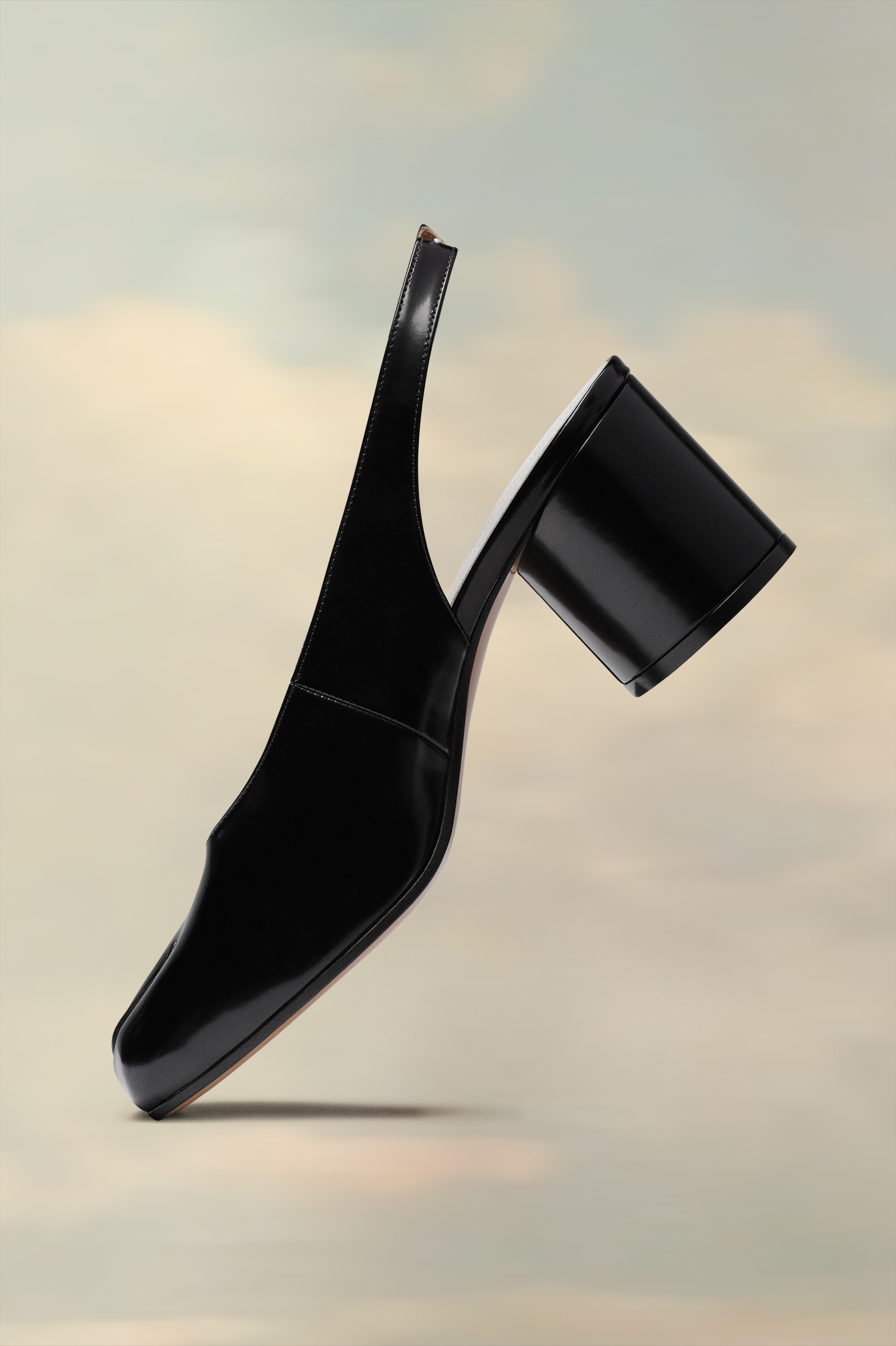 Chaussures Tabi en cuir noir pour Femme