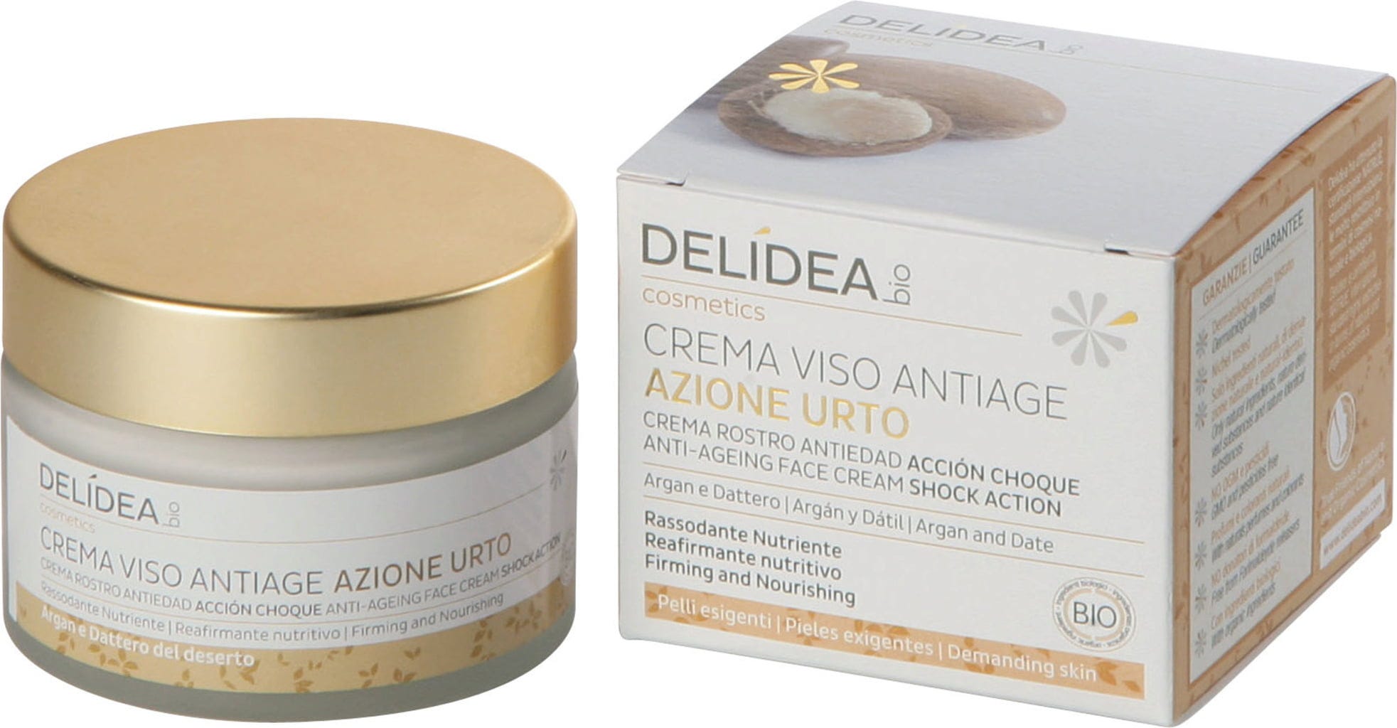 DELIDEA   Argan & Date Shock Action Anti-Ageing Face Cream, 50 ml