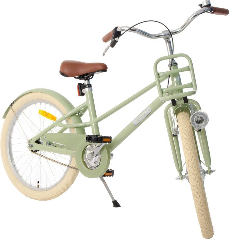 AMIGO Urban Meisjesfiets 20 Inch - Kinderfiets voor 6 tot 8 Jaar - 110-125 cm - Groen