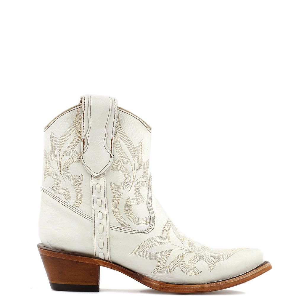 Corral korte cowboyboots L5916 parelmoer wit