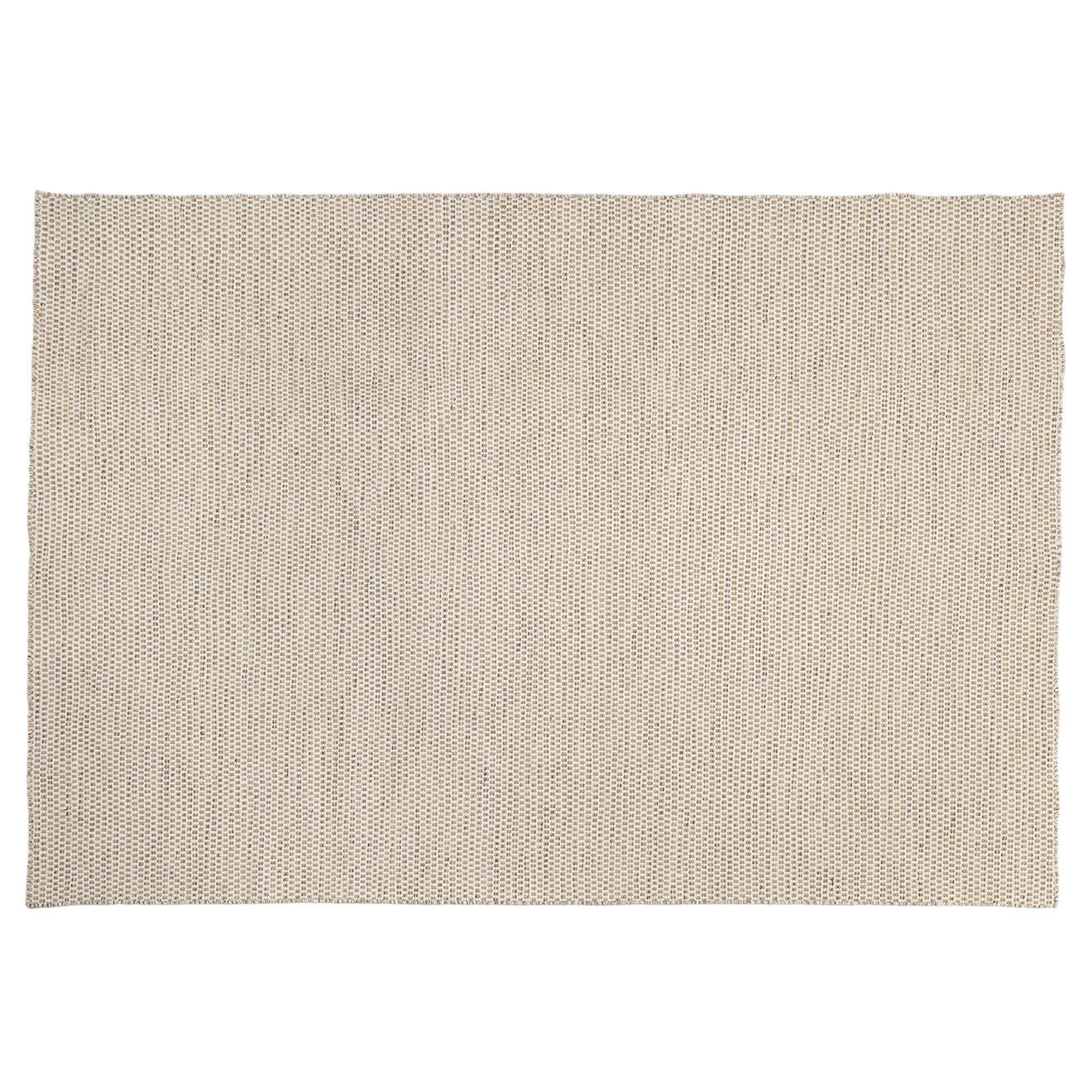 Macabane Tapis en Laine tissée Quentin blanc/marron chiné - 230x160 cm