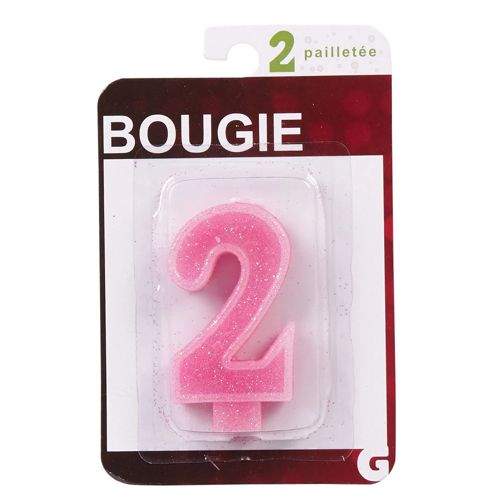 Bougie anniversaire chiffre 2
