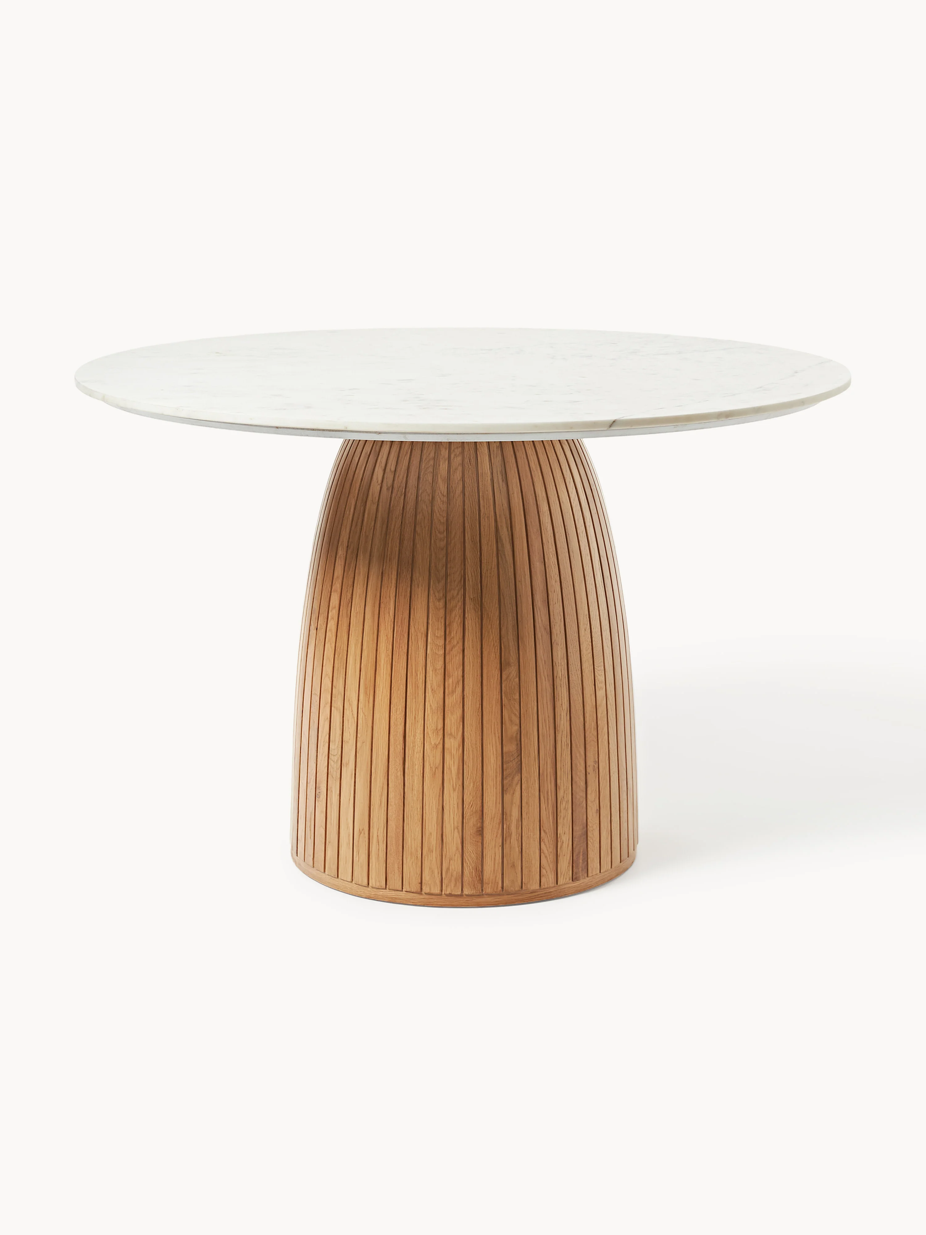 Ronde eettafel Nelly met marmeren tafelblad, in verschillende formaten