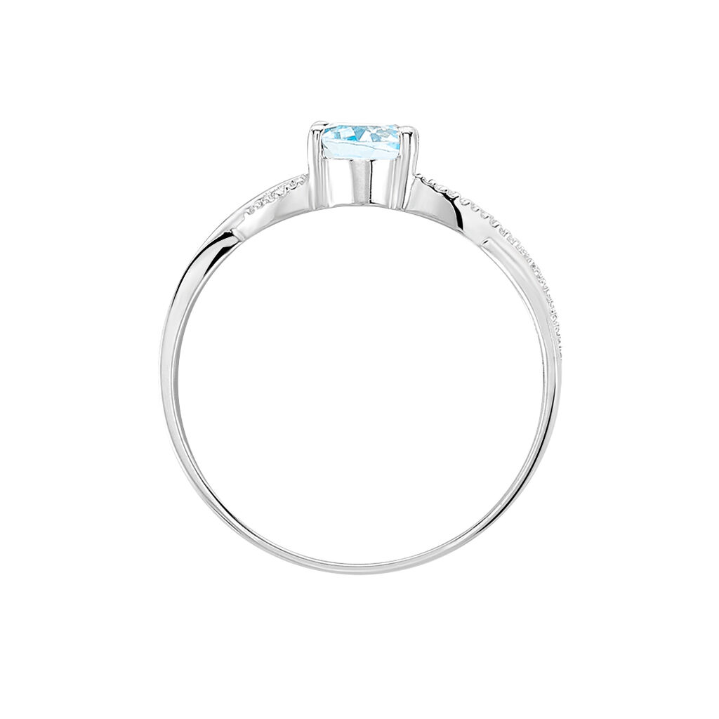 Bague Candice Or Blanc Topaze