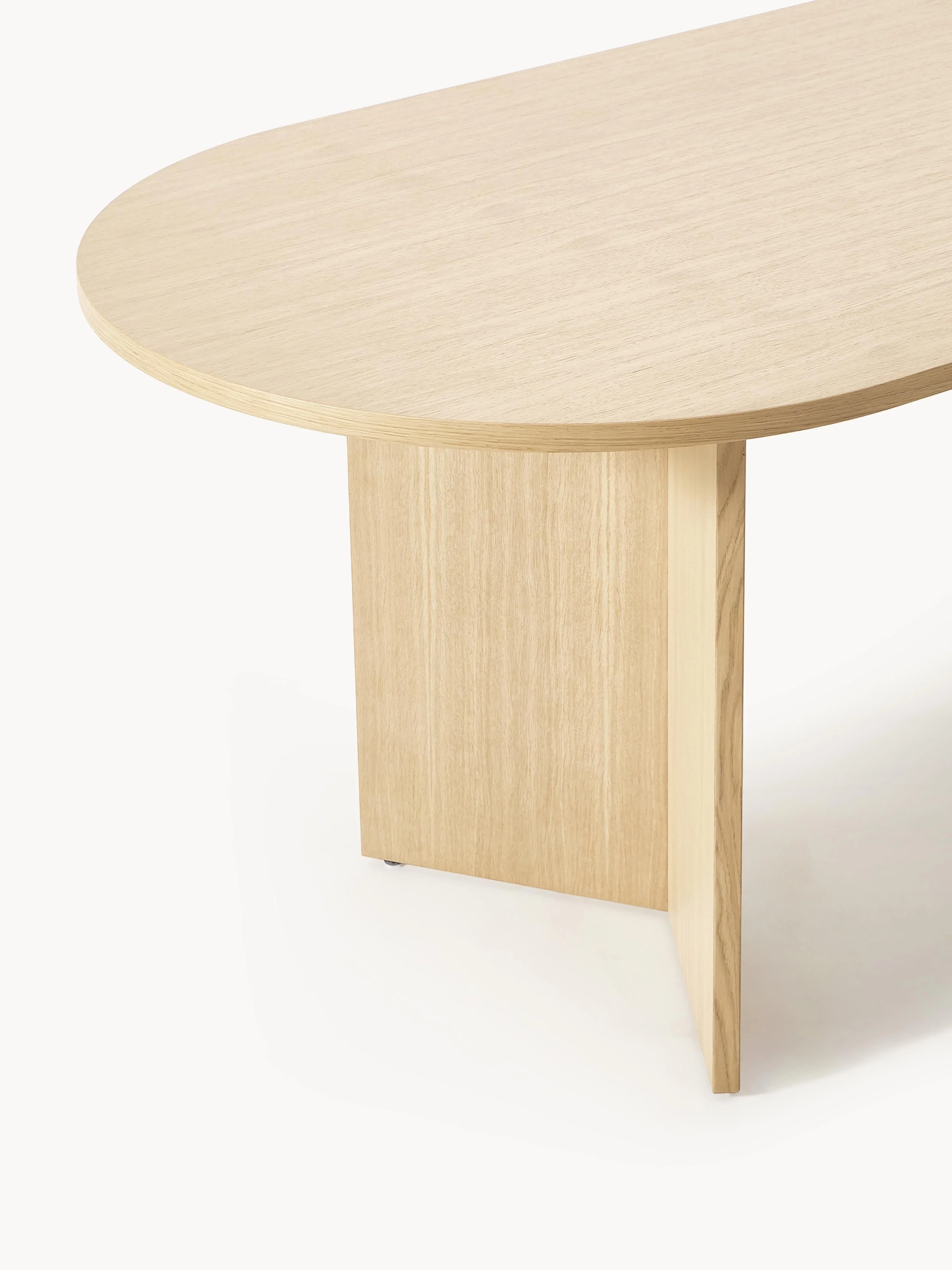 Ovale houten eettafel Toni, in verschillende formaten
