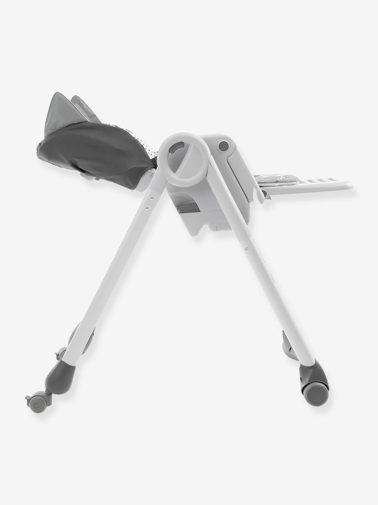 Cadeira alta CHICCO Polly2Start, cinza claro com estampa