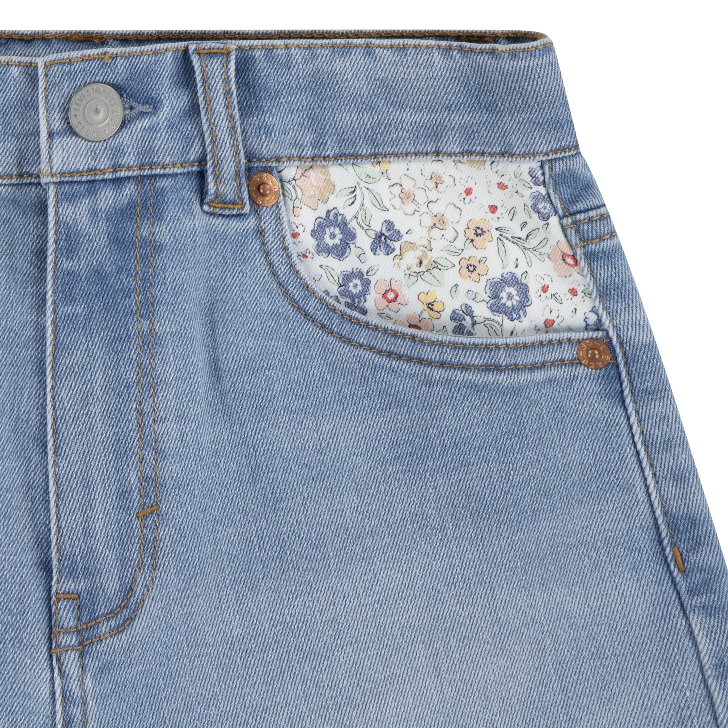 Levi's® Kids Jeansshorts »LVG PRINT BLOCK MOM SHORT«, mit kontrastfarbenen Details
