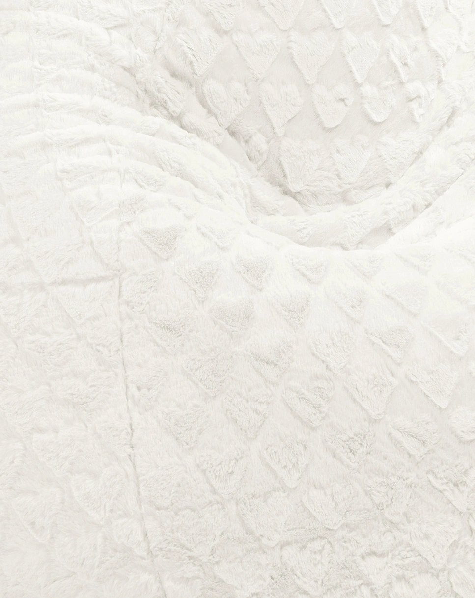 BeanBag FLUFFY HEARTS XL, 70 x 110 (Farbe: weiß)