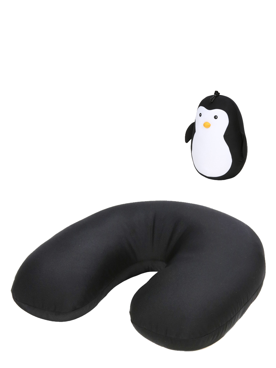 Coussin de voyage Kikkerland Zip & Flip Pingouin