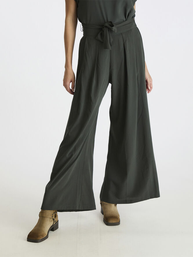 Neo Noir Lana Pants Dark green