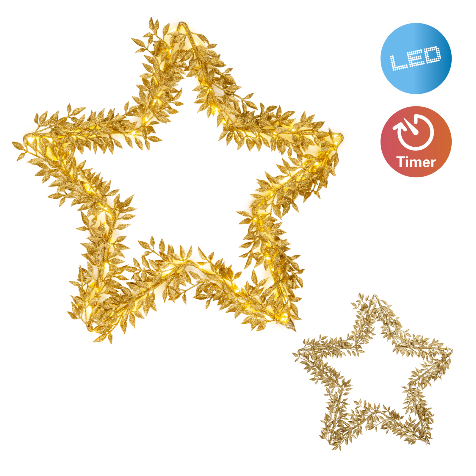 Deko-Stern - gold - Ø 50 cm