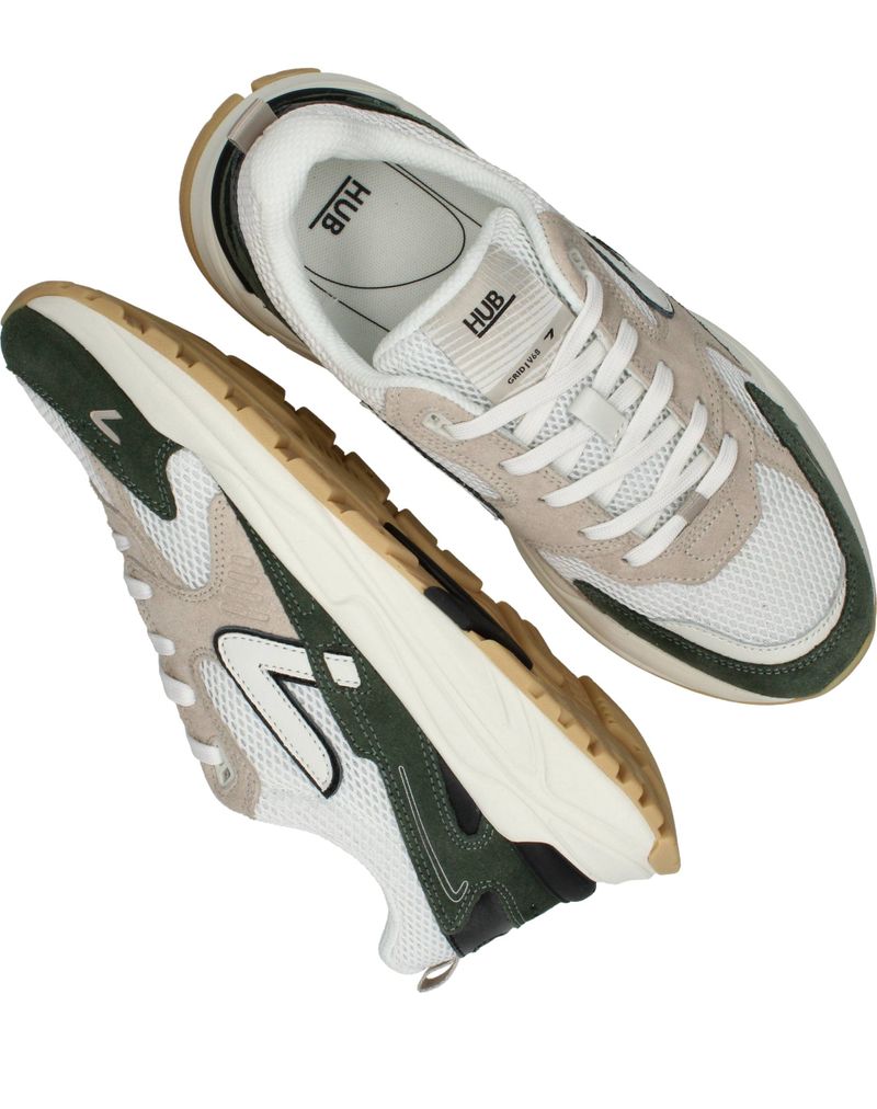 HUB Grid S48 Sneakers Groen Heren