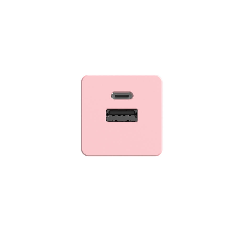 Qware 20 Watt Mini Dual Charger - roze