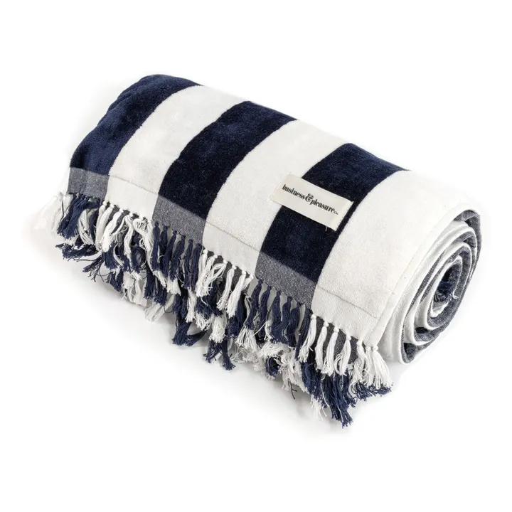 Business & Pleasure Co. Serviette de plage Holiday | Bleu marine