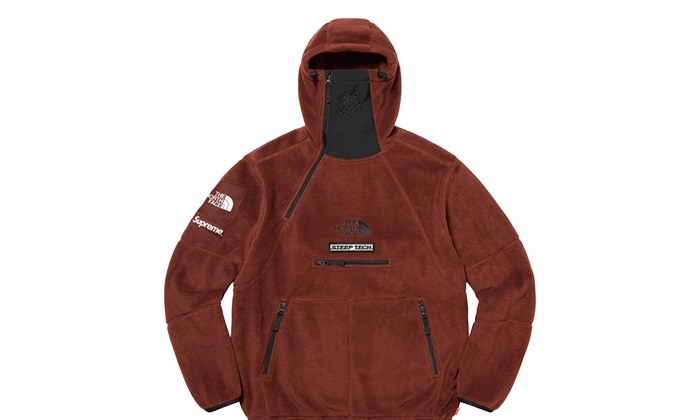 Supreme The North Face Steep Tech Fleece Pullover Brown