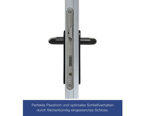 HÖRMANN ZK deurelement, verzinkt, 875x2000 mm, DIN links, inclusief krukgarnituur, zwart.