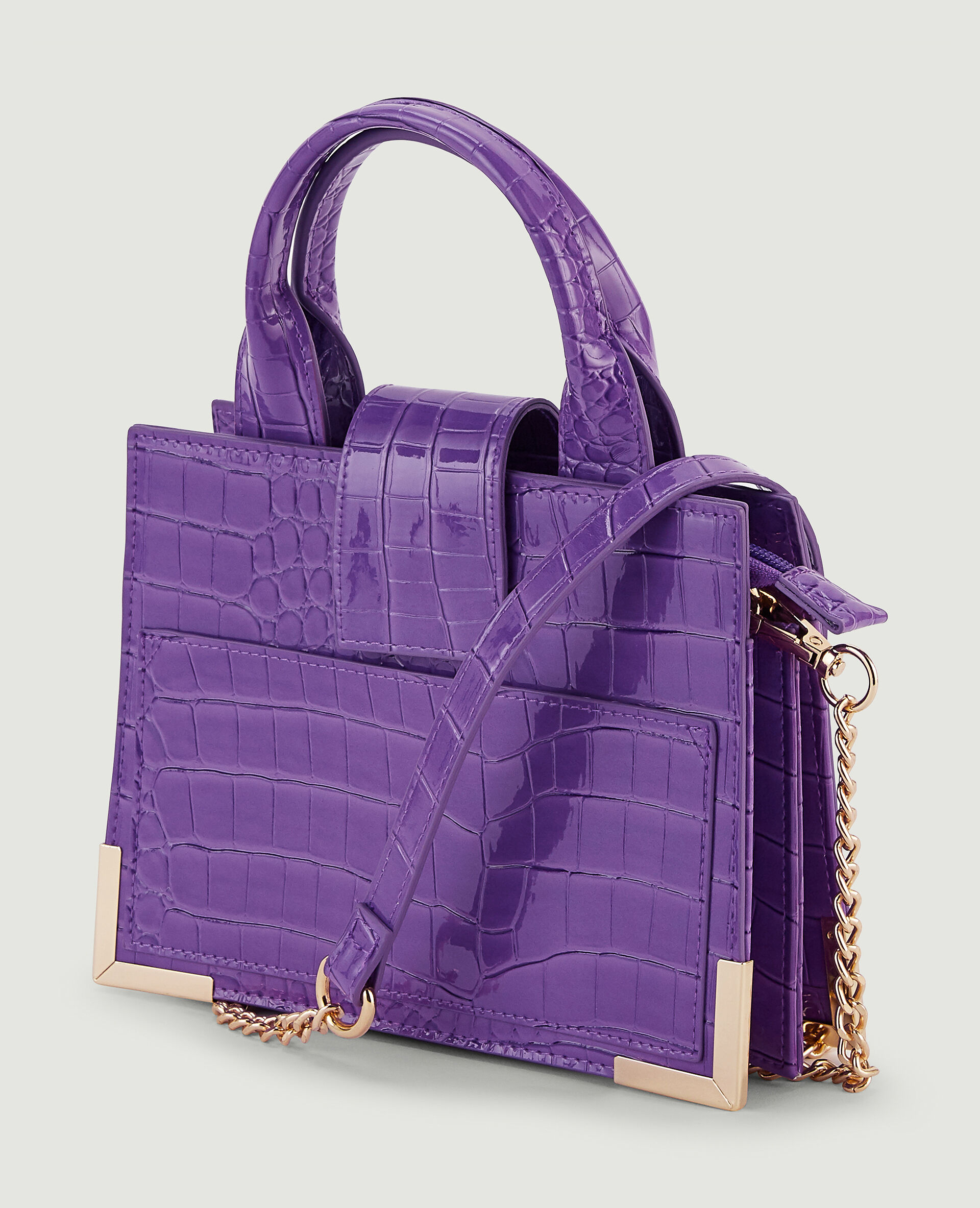 Sac boxy avec poignées - Violet