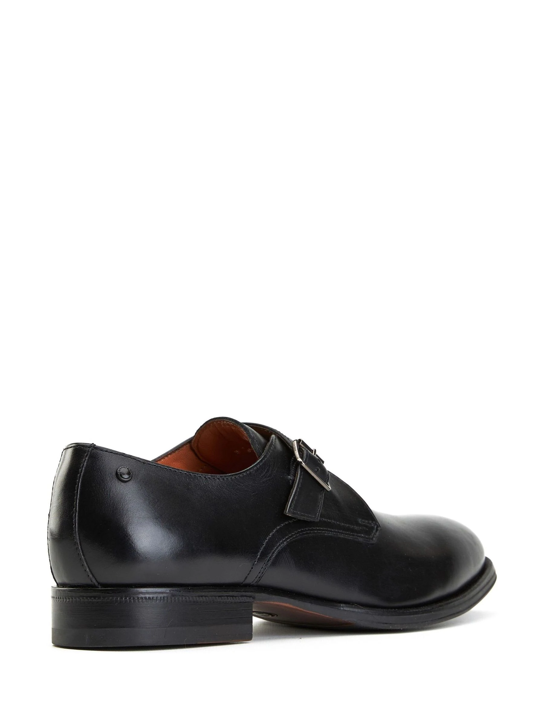 Zwart - Base London Faraday Single Monk Shoe