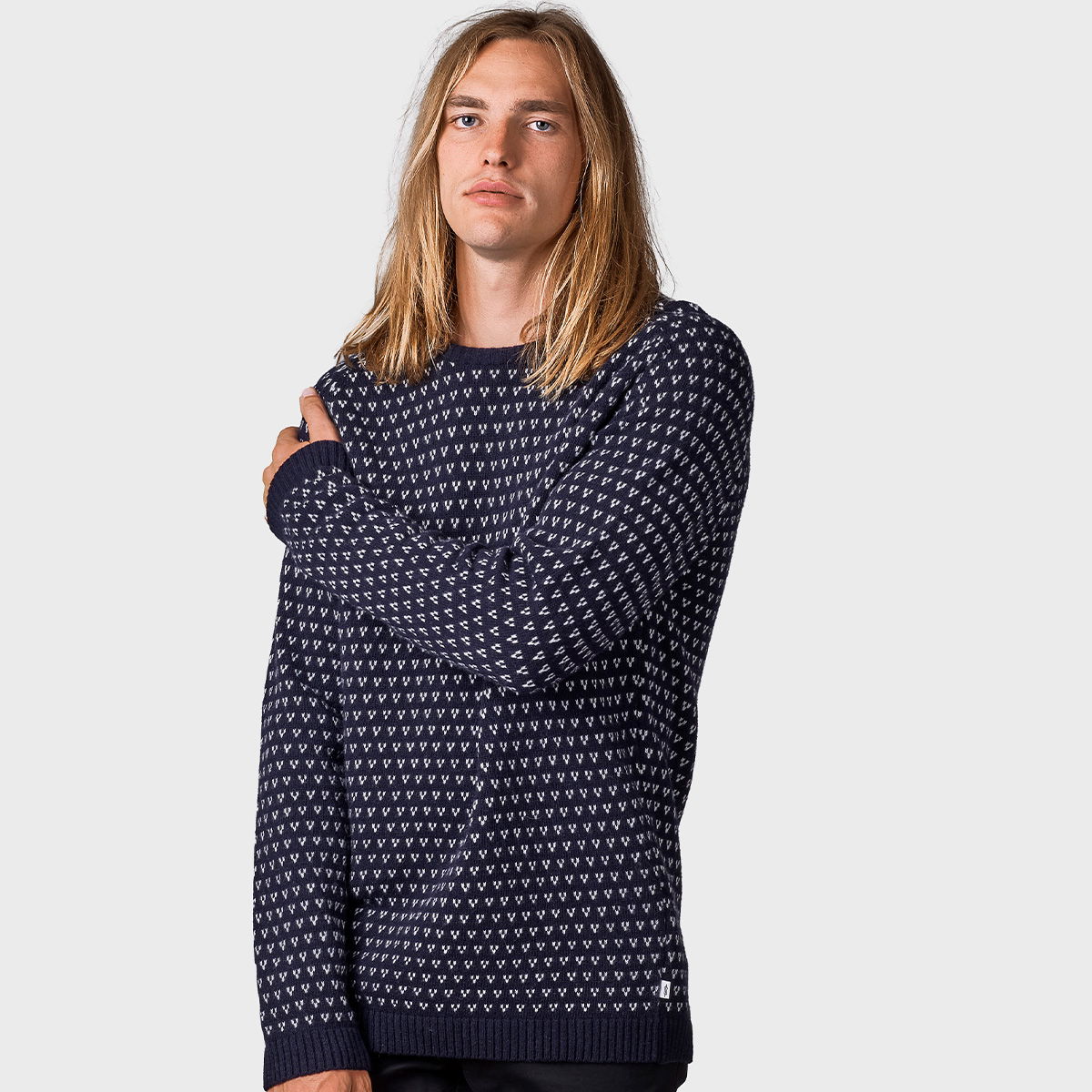 Klitmøller Collective Hugo Knit sweater (Navy Cream)