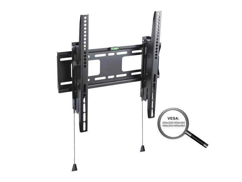 PureMounts Wandhalterung PM-BTL400 PureMounts, Schwarz TV Halterung – Tilt – VESA 200-400, Schwarz