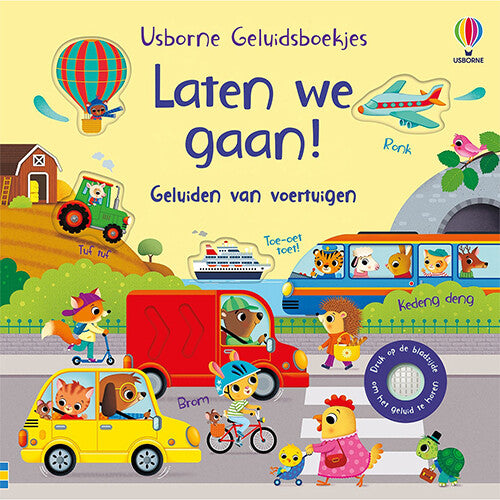 Uitgeverij usborne geluidenboek laten we gaan!