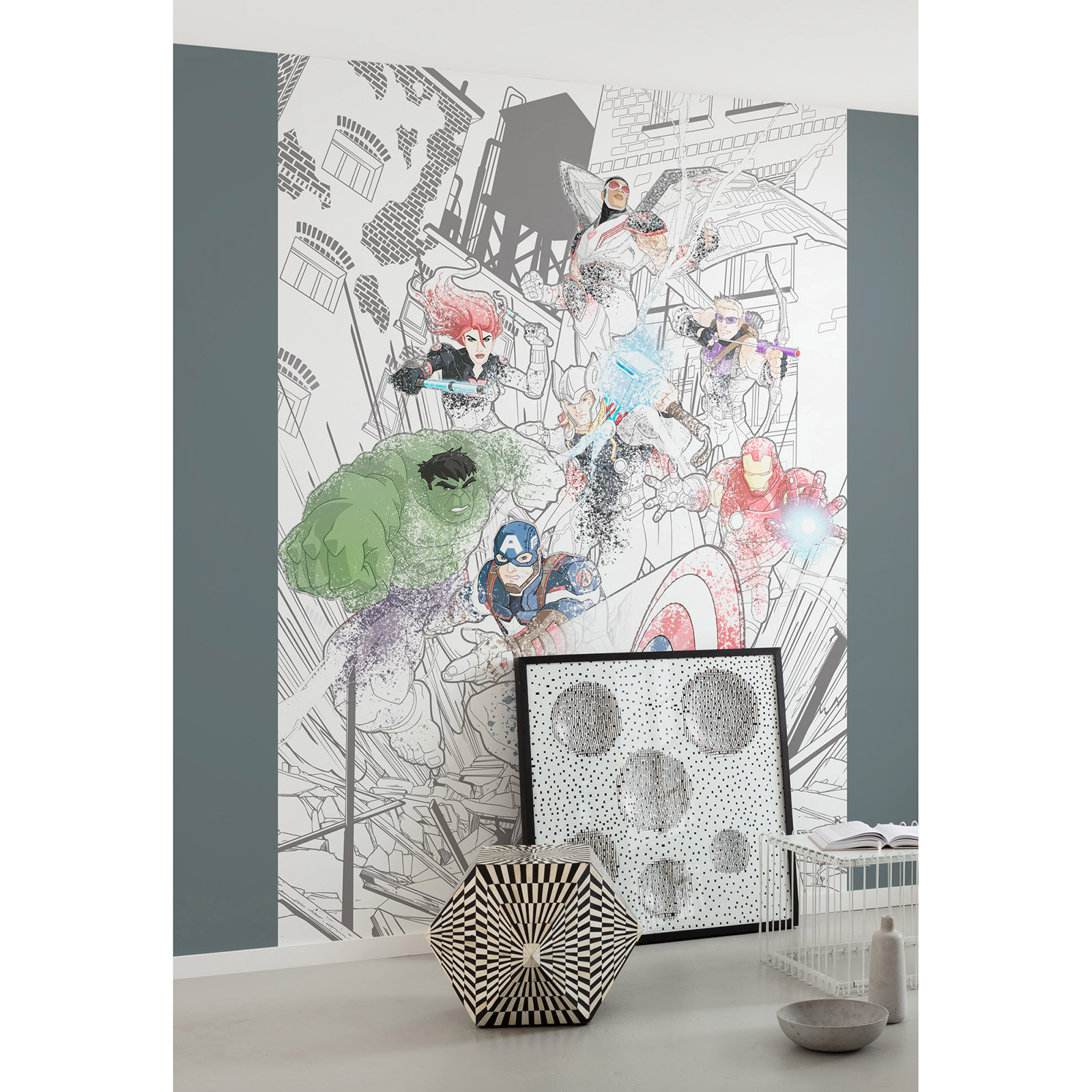 Vlies-Fototapete AVENGERS ATTACK - bunt - 200x280 cm