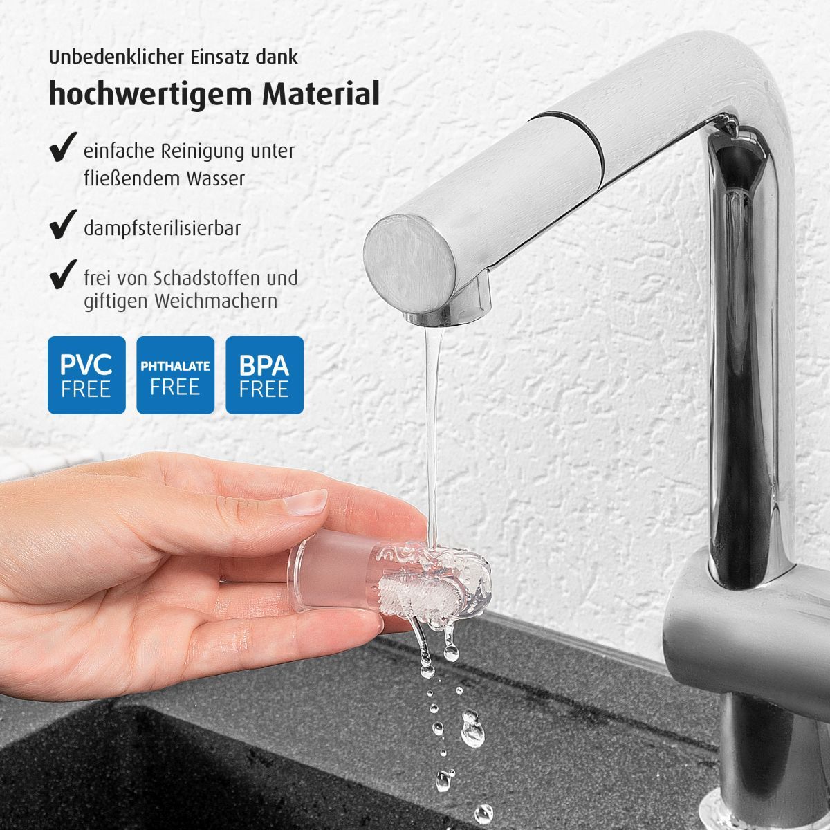 reer Silikon Fingerzahnbürste - 2 Stück