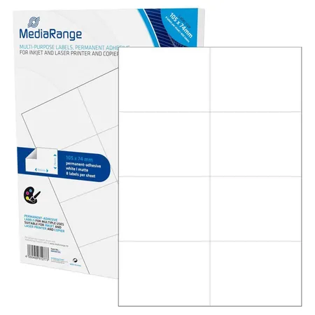 MediaRange 400 MediaRange Etiketten / 50 Blatt DIN A4 / Größe: 105 x 74mm