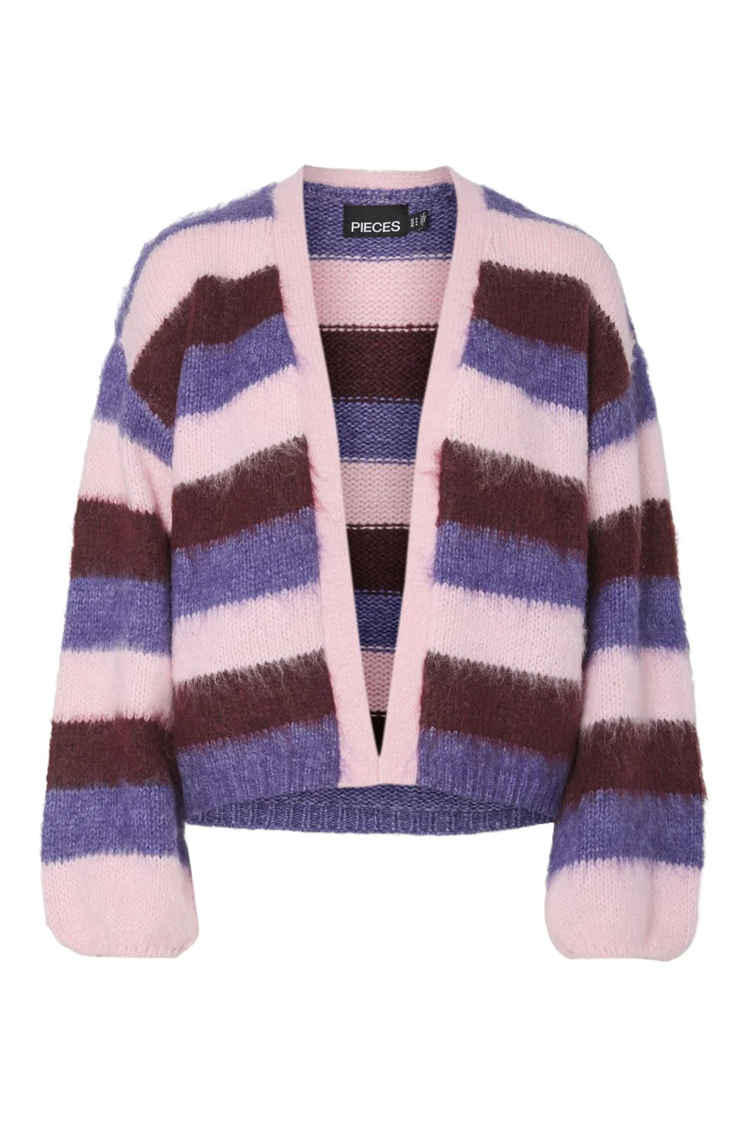 Pieces Pcficca Ls Loose Knit Cardigan Fsy 4748855 pink a boo tawny port ultra violet