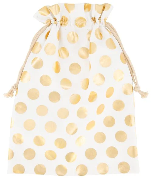 sac cadeau 36x28 pois dorés