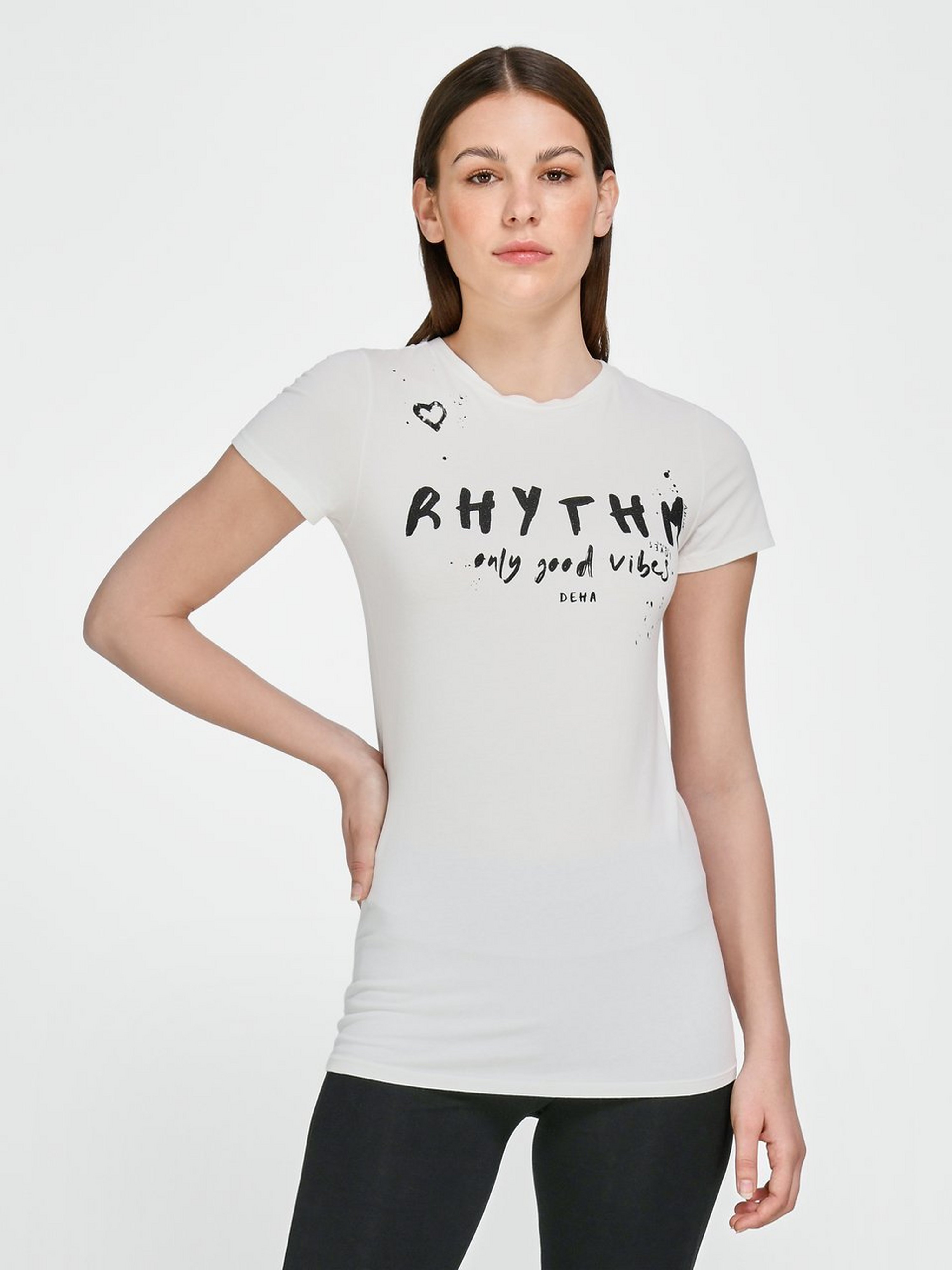 Rundhals-Shirt mit 1/2-Arm