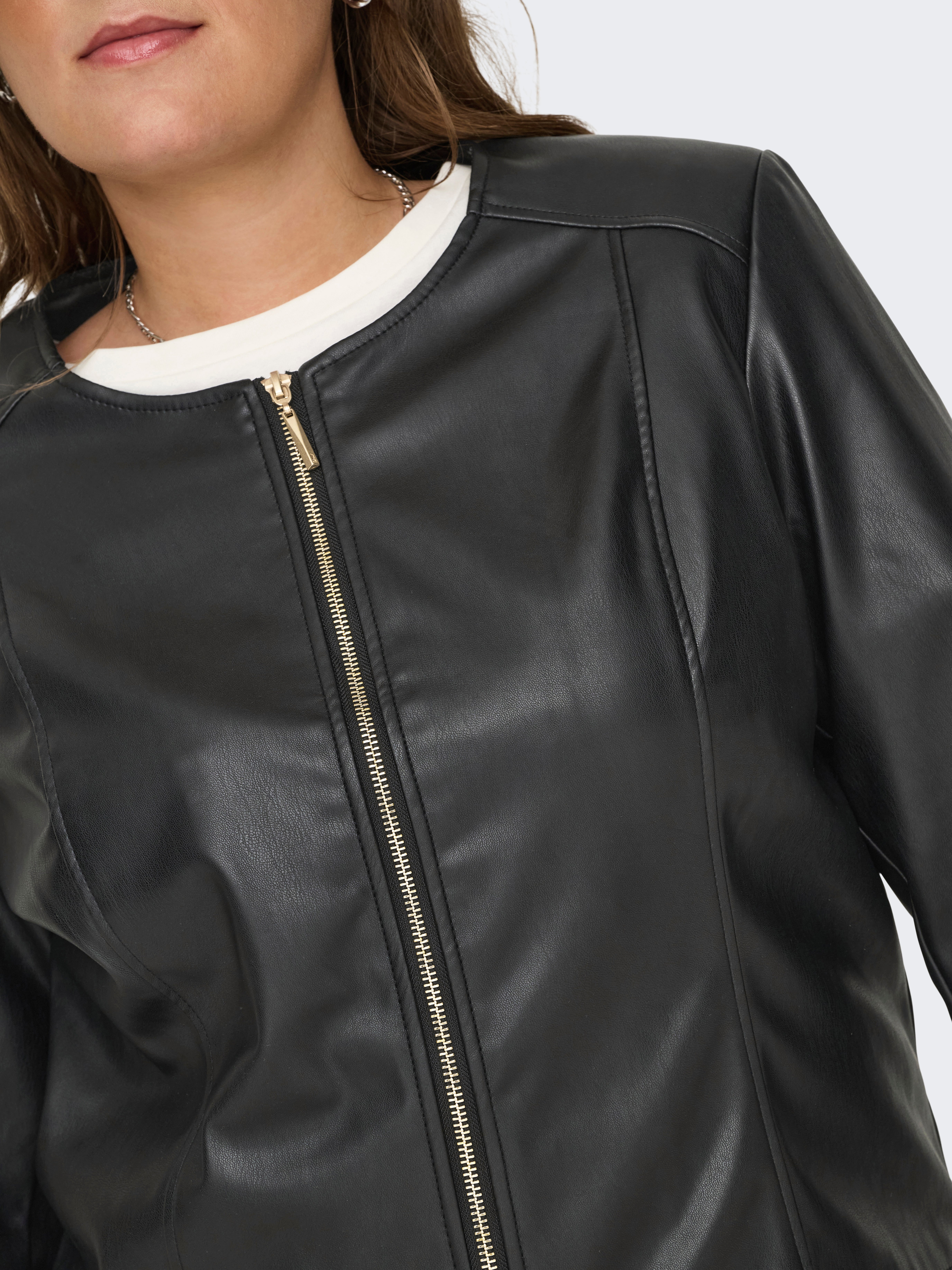 CARECHO Kunstlederjacke Black