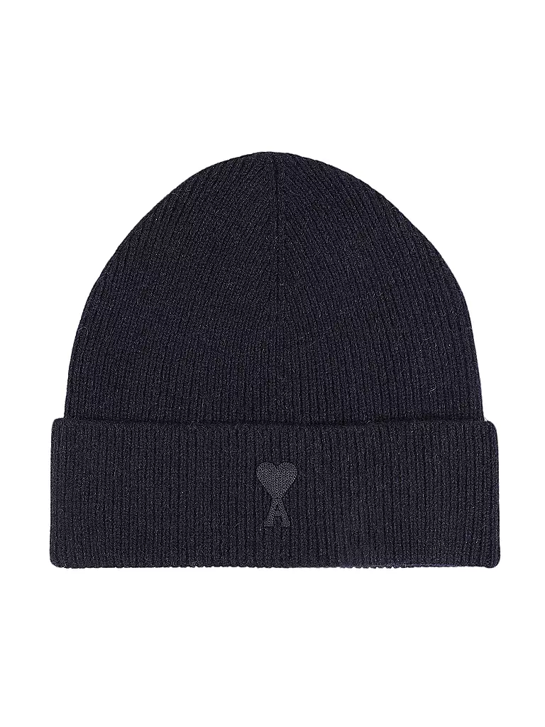 AMI PARIS Kaschmirmütze - Haube TONAL ADC BEANIE dunkelblau