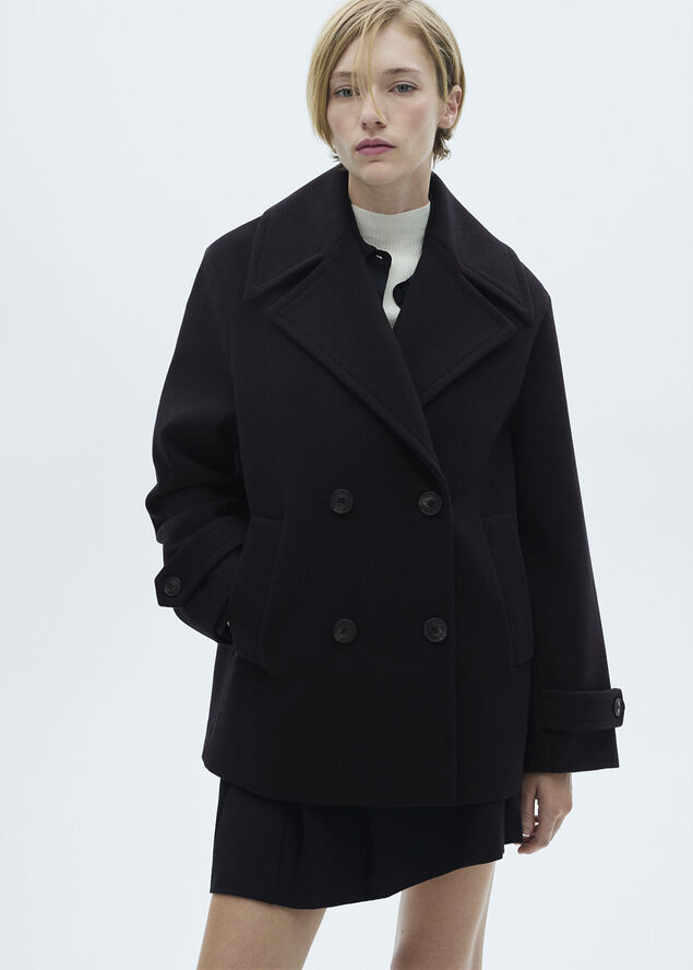 MANGO COAT. -- GOYA Navy
