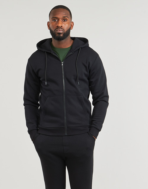 Jack & Jones - JJEBRADLEY SWEAT ZIP HOOD - Noir