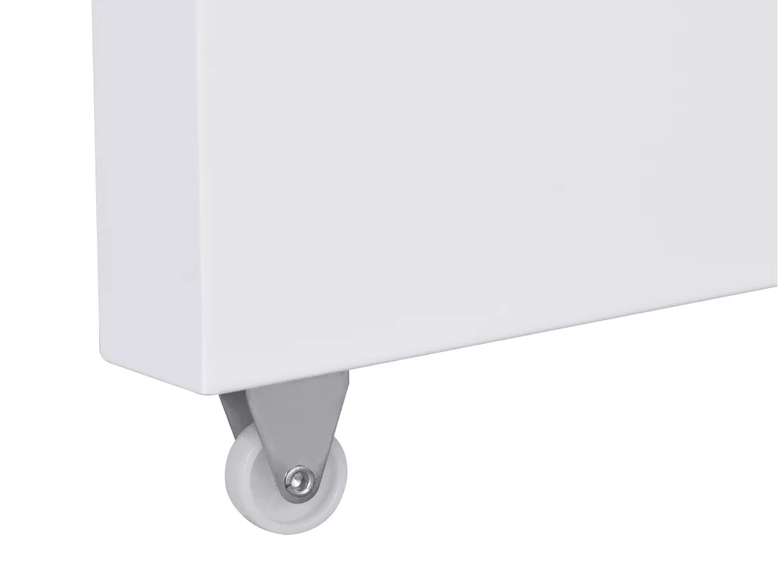 Bureau extensible avec plateau pivotant 360° - MDF - Blanc laqué - PAVELO