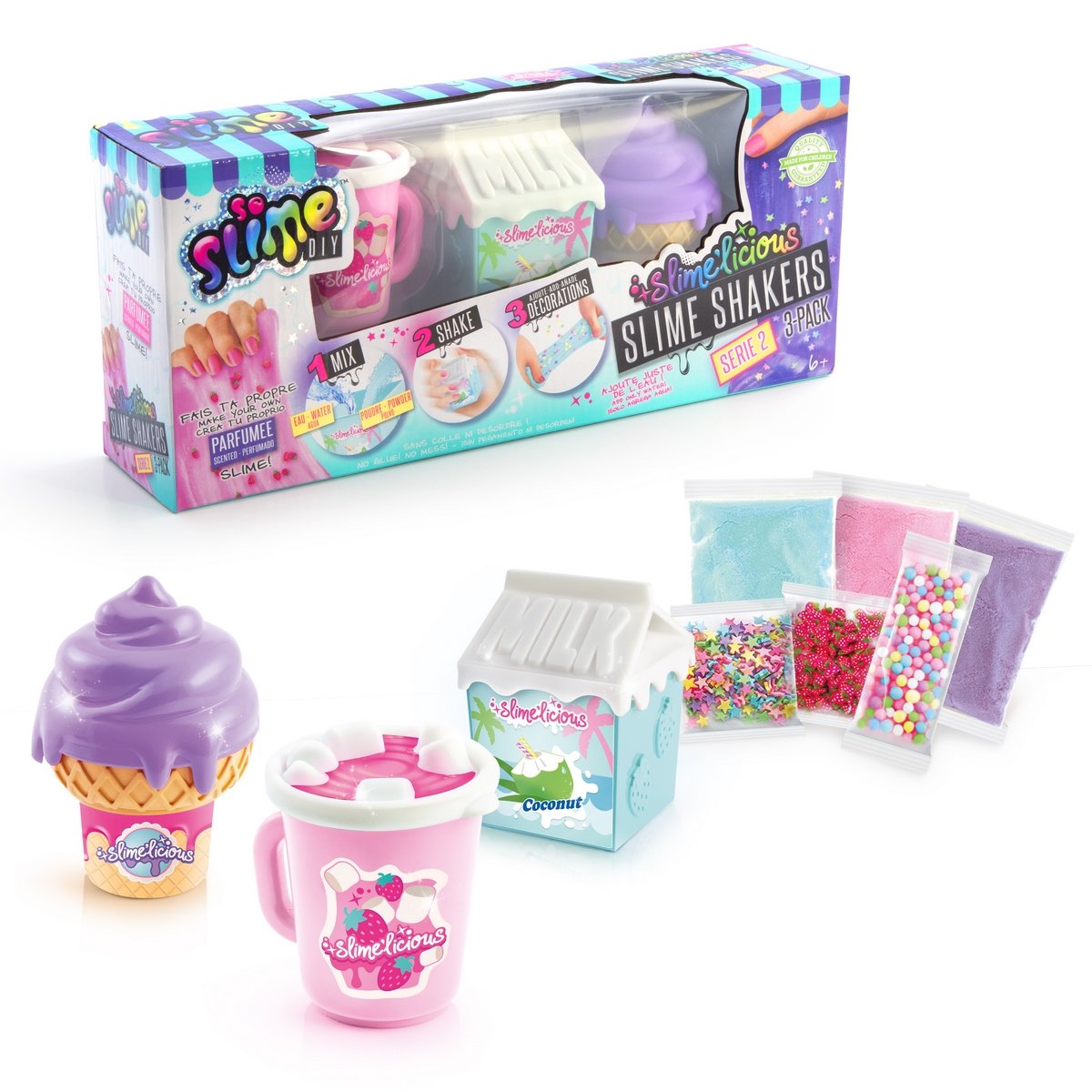 Pack de 3 shaker Slimelicious DIY