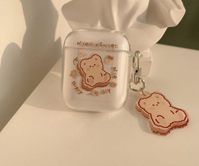 kloudkase - Bear Transparent AirPods / Pro Earphone Case Cover