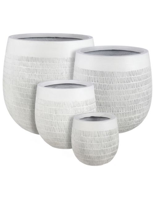 Mica Decorations Buitenpot Zembla Rond Off-White - Bloempotten