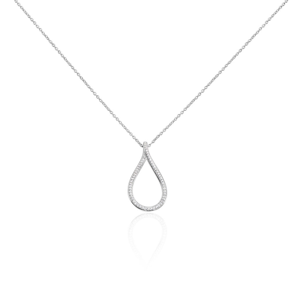Collier Netta Argent Blanc Oxyde De Zirconium