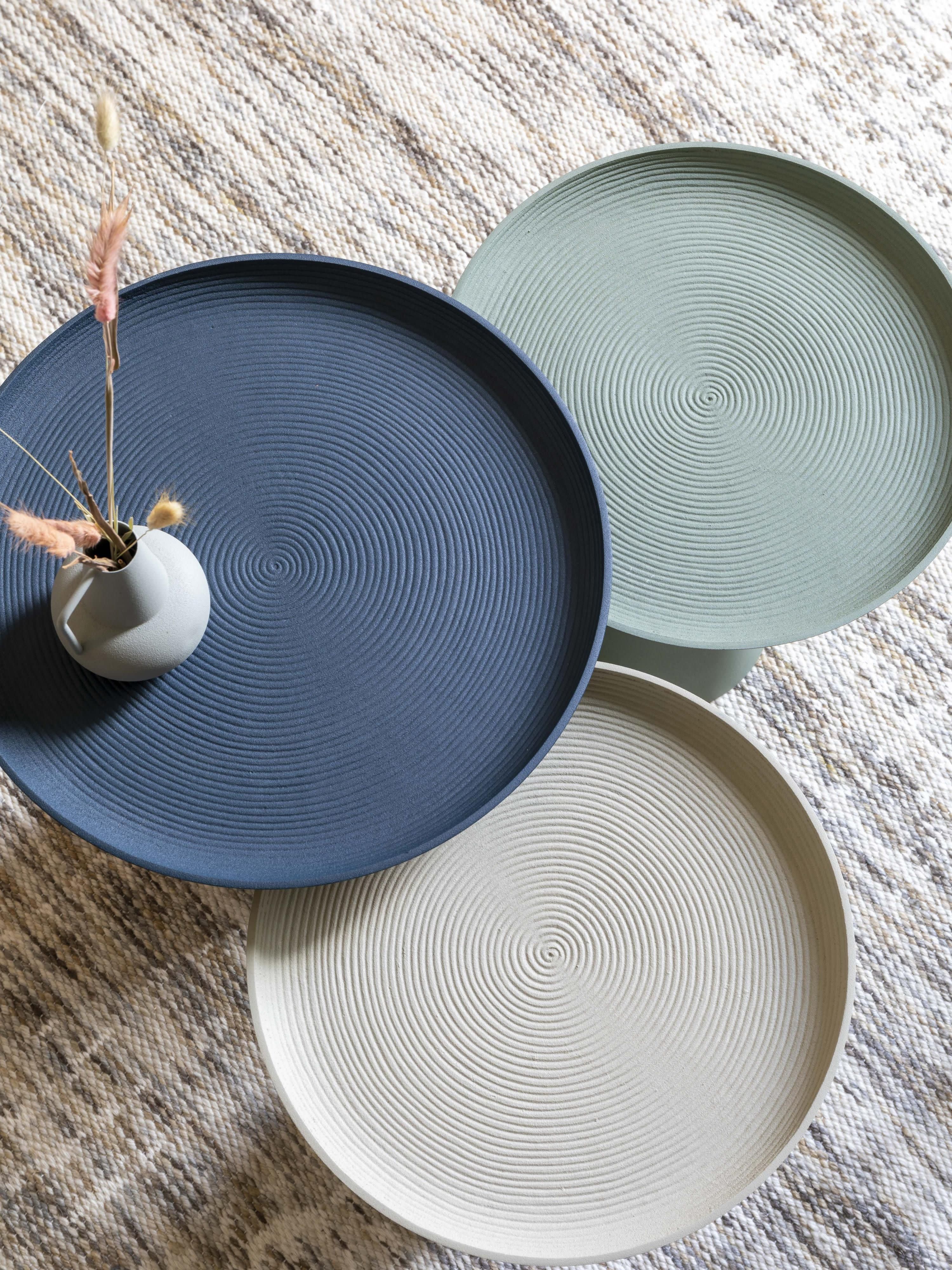 Ronde bijzettafel Ringar van metaal
