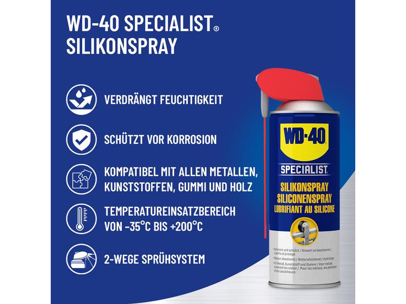 WD-40 Silikonspray SPECIALIST Smart Straw 400 ml Hochleistungs-Silikonspray