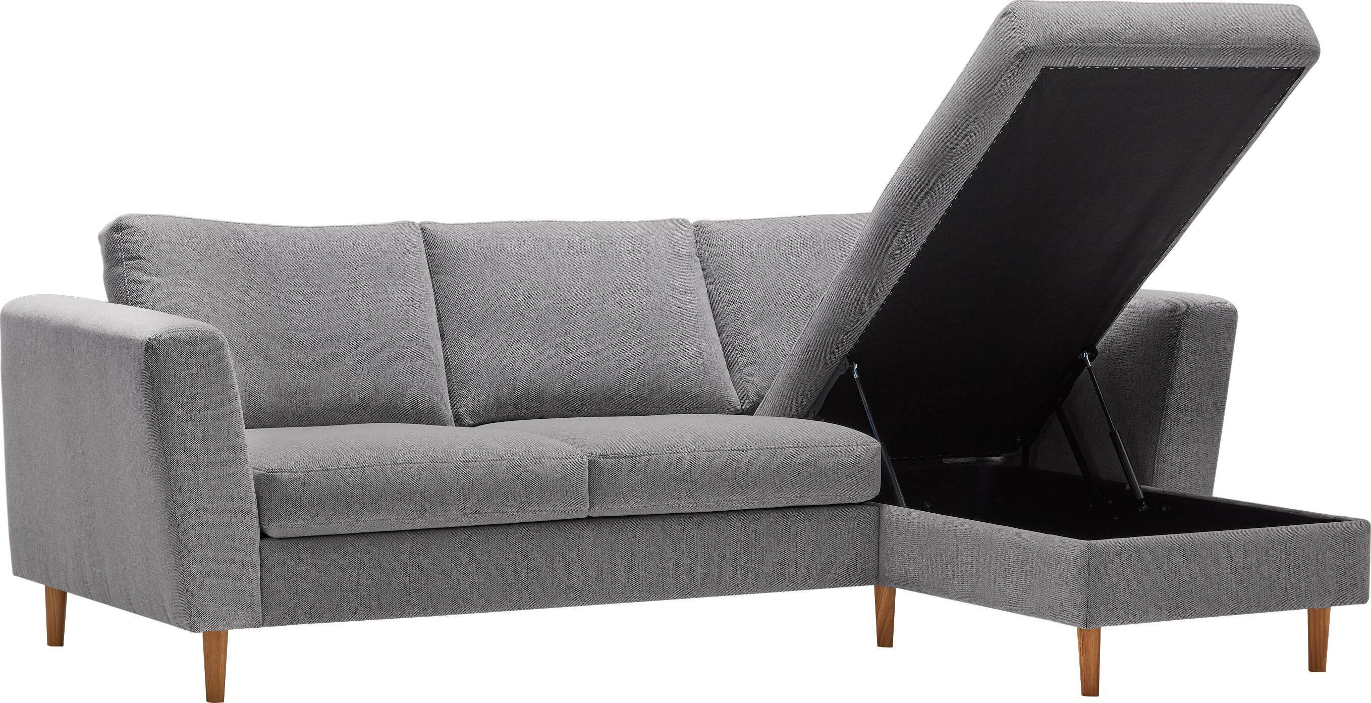 DIENER Ecksofa - Hellgrau / B: 235.0 cm x T: 156.0 cm x H: 81.0 cm