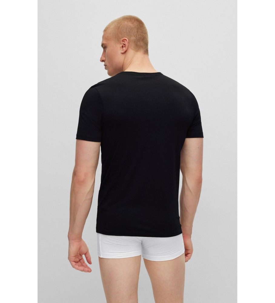 BOSS Pack 3 VN 3P Camisetas Clássicas pretas