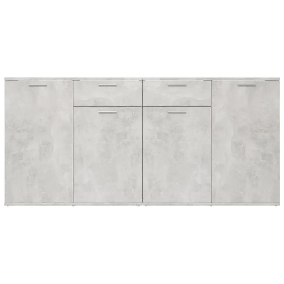 vidaXL - Dressoir - Grijs - Bewerkt hout