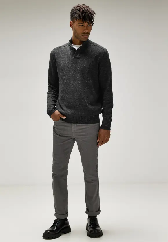 Troyer Strickpullover - anthra grey melange