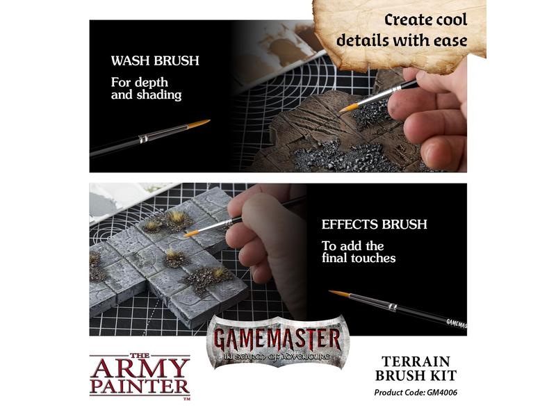 The Army Painter Pinsel GameMaster Terrain: Brush Kit 4 Stk Vier spezialisierte Modellbaupinsel